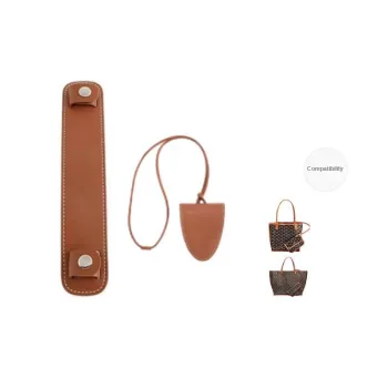Jingxi Leather Clip Dog Tooth Magnetic Anti Theft Pendant Bag Accessories Women's Brown/Multicolor