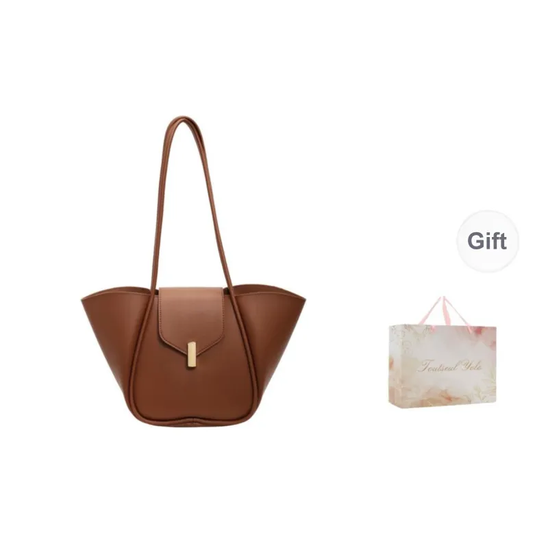 TOUTSEUL YOLO PU Shoulder Bag Women's Ecru/Black/Khaki/Coffee/Brown-22