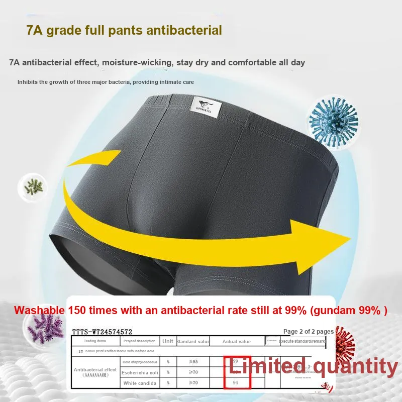 SEPTWOLVES Underpants Men's 4 Piece Gift Box Set+Shopping Bag-7