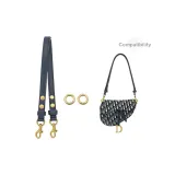 Dior Saddle Bag, Blue 3rd Setting Adjustable Shoulder Strap 65-111cm[Includes 1 Pair of Antique Gold Circle]