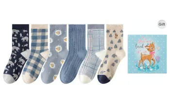 Caramella Mid Calf Socks Women's Box 6 Pack