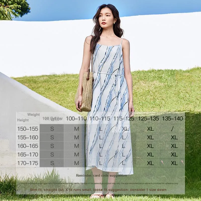SENTUBILA Slip Dress Women's White Base With Multicolor-6