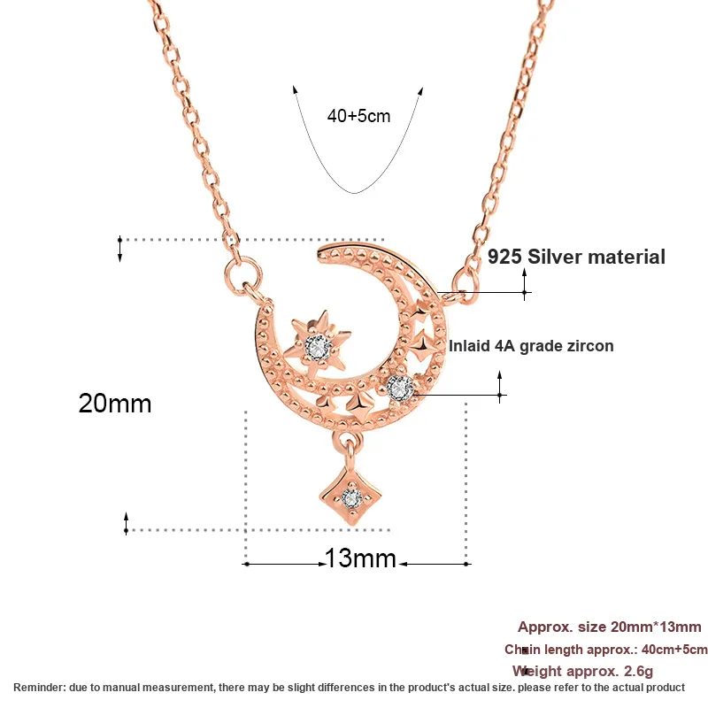 KEMLAIDA 925 Sterling Silver Necklaces Women's-3