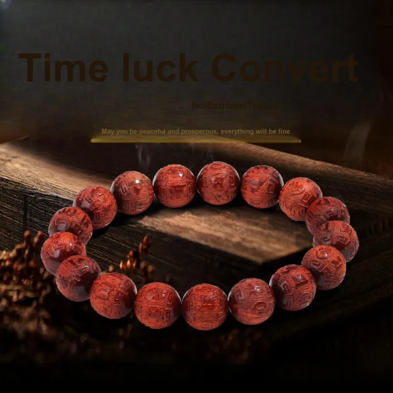 PUTUOSHANWENCHUANG Pterocarpus Bracelets Unisex-1