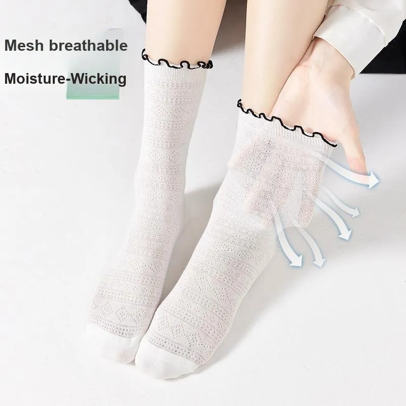 MIIOW Knee-High Socks Women's 5 Pack-2