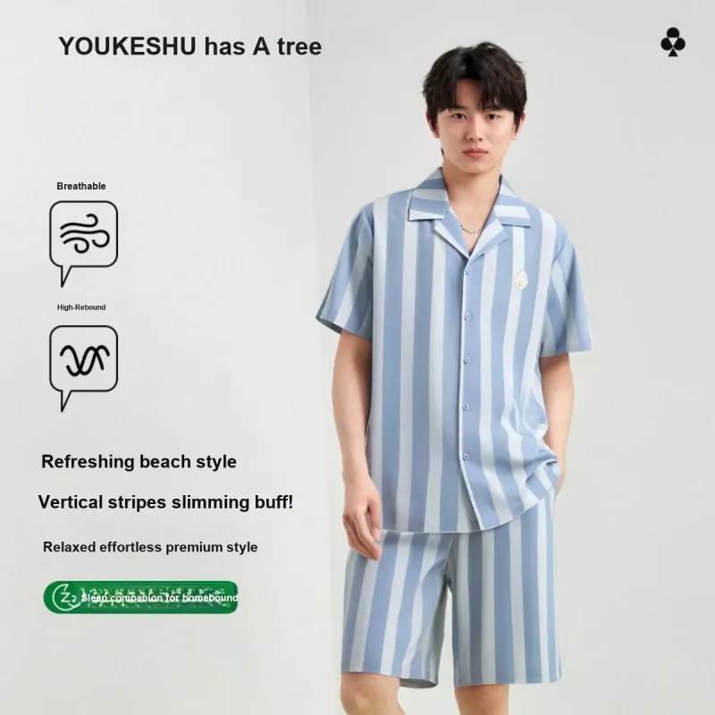 YOUKESHU Men Pajama Sets-8