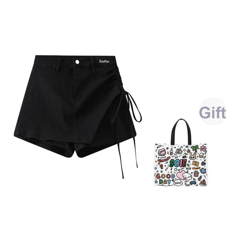 SOIE Denim Short Skirts Women's-1