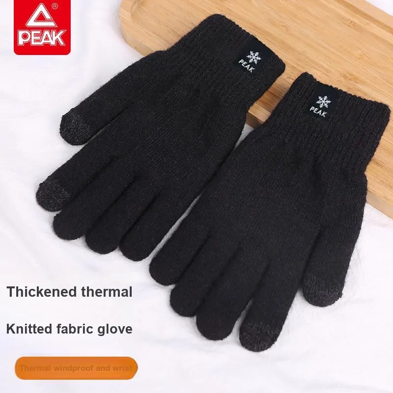 PEAK Acrylic Knit Gloves Unisex-1