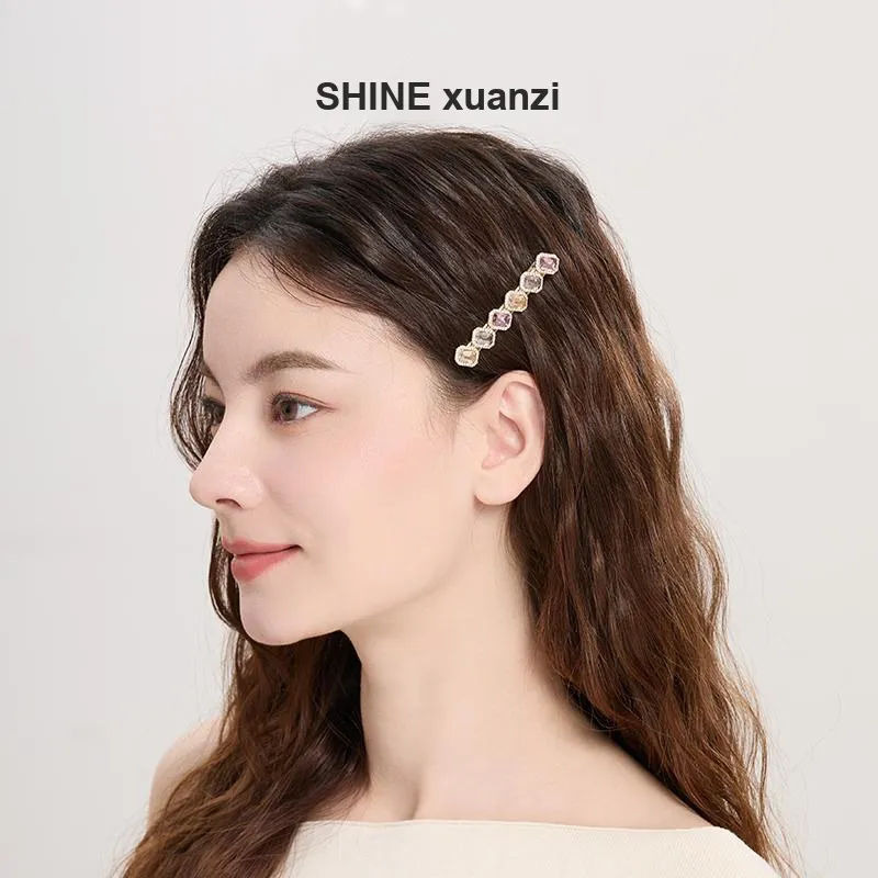 SHINE Copper, Zircon, Crystal Rhinestones Hair Clips Women's-2
