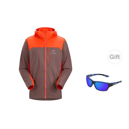 Arcteryx Squamish Windbreaker Jackets Men Velvet Sandalwood - Includes Eyeglasses