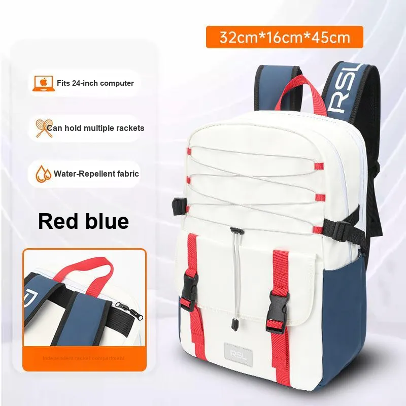 RSL Badminton Racket Bags 3 Pcs Backpack Red Blue Unisex-1