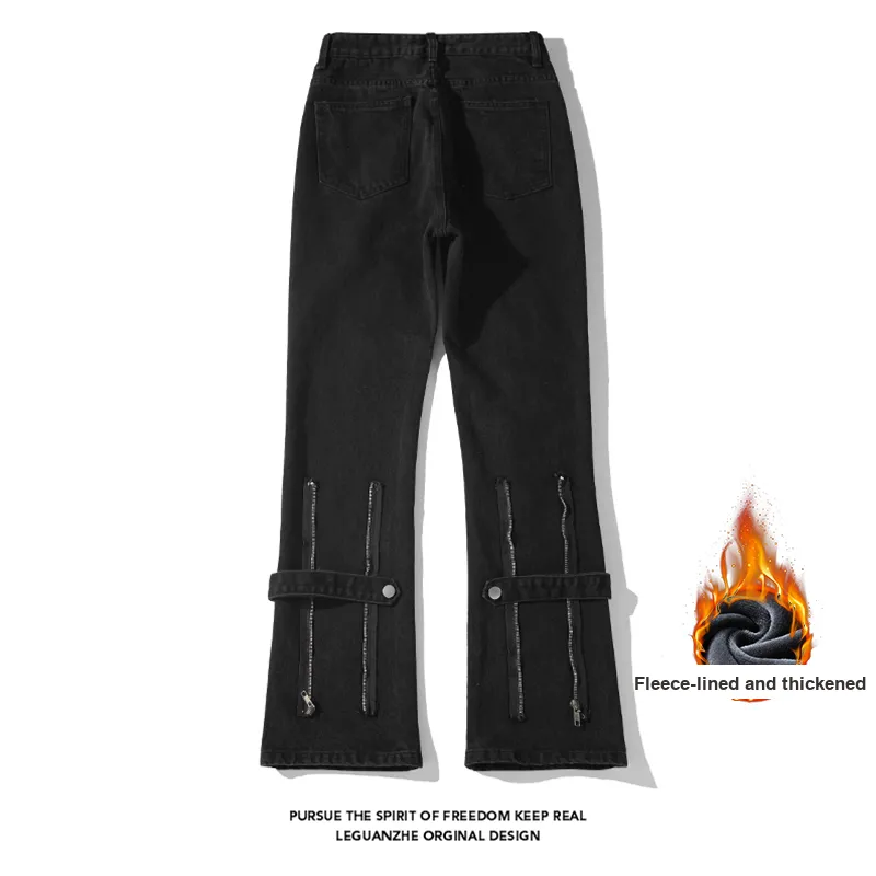 TOUHAOQINGNIAN Jeans Unisex-8