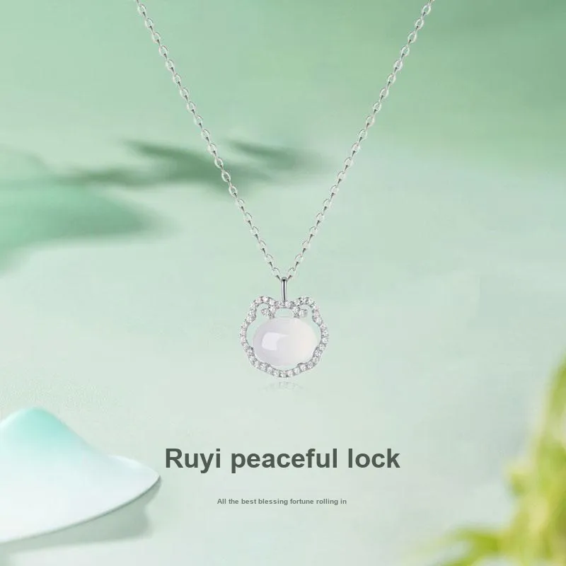 TRUE ME Chalcedony Jade Necklaces Women's-2