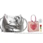 Silver, Limited Happy Birthday Shopping Bag+Rose Building Blocks