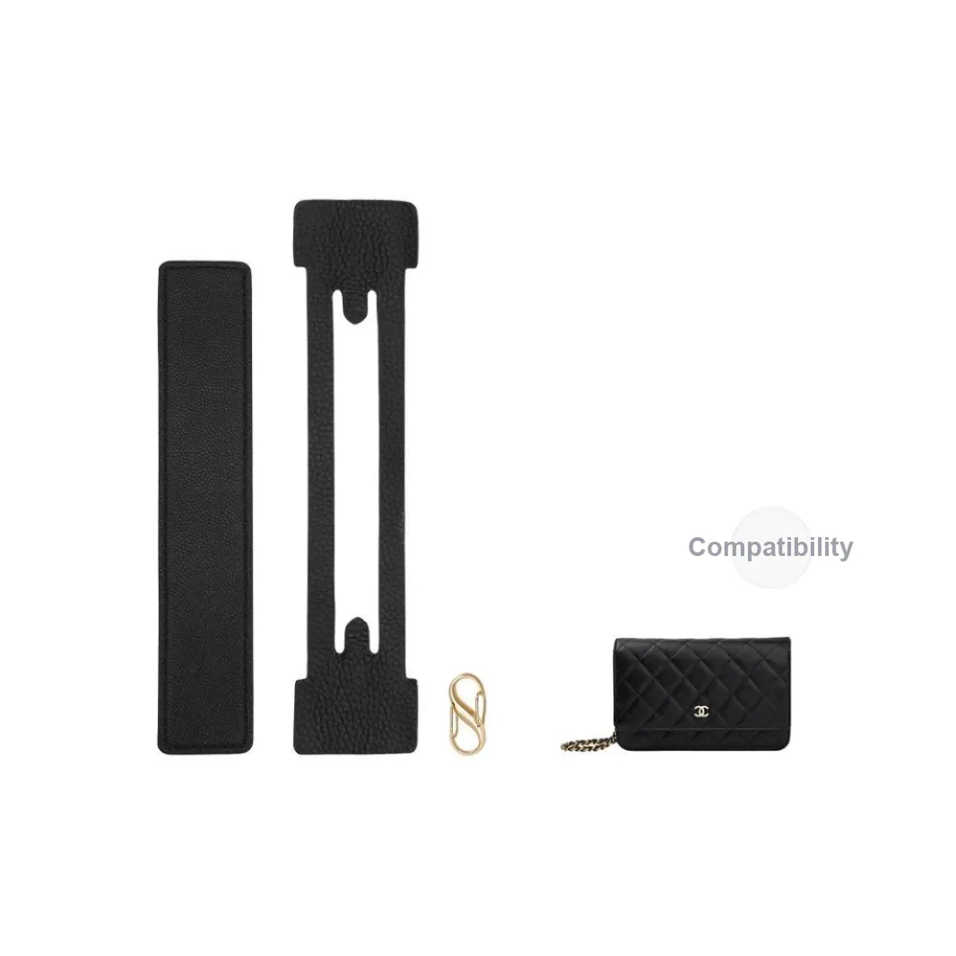 Lan Bao Fan PVC Microfiber Abrasion Resistant Buckle Accessories Bag Accessory Unisex Black