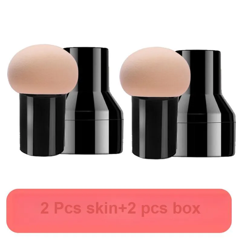 JINGLINGLONG Mushroom Powder Puff For Liquid Foundation Easy To Apply No Need For Powder 2 Pcs-0