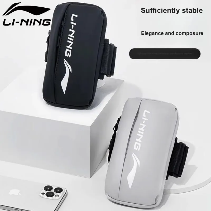 LiNing Fabric Cycling Bag Running Cell Phone Pouch Regular Unisex Black-3