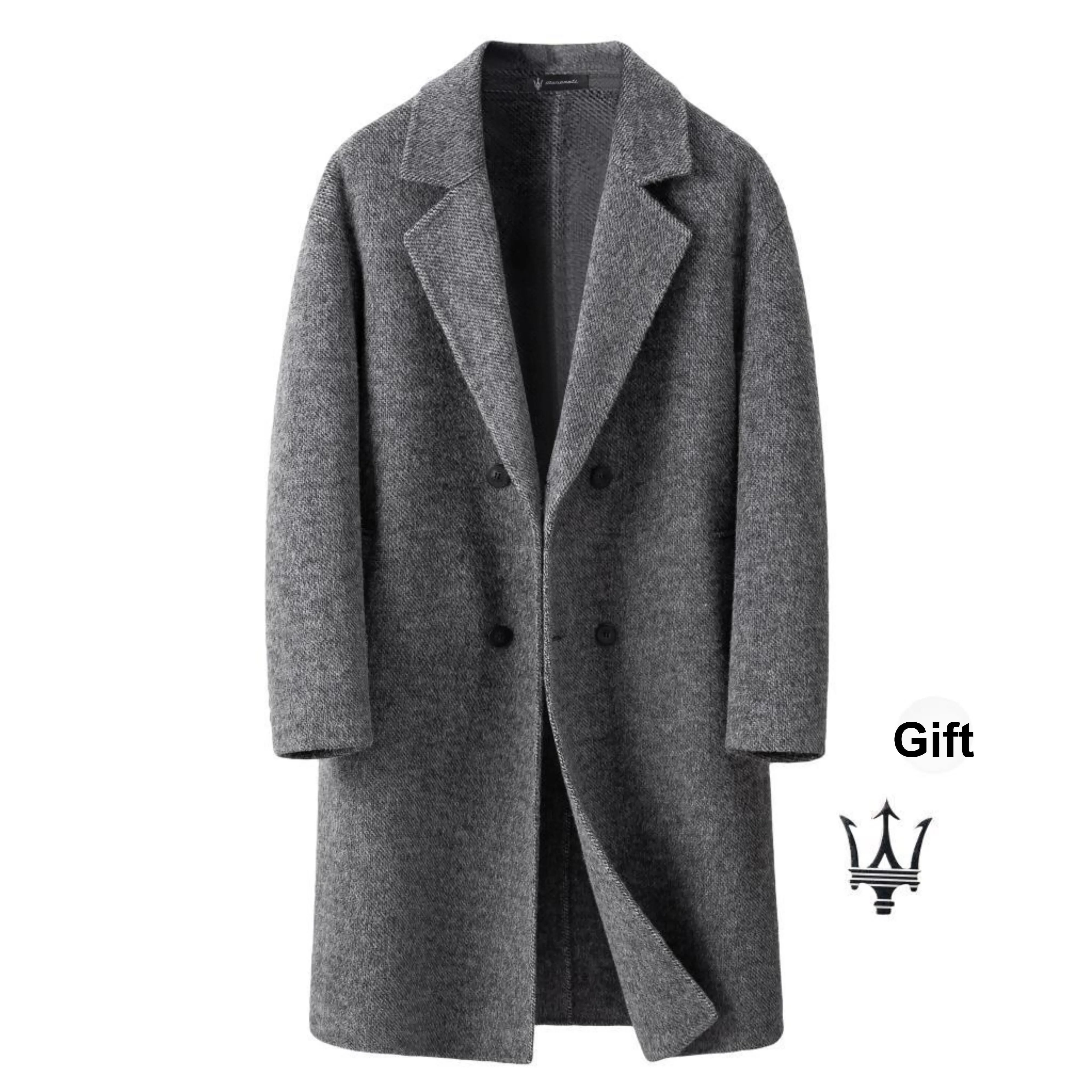 Maserati Coats Unisex Light Gray