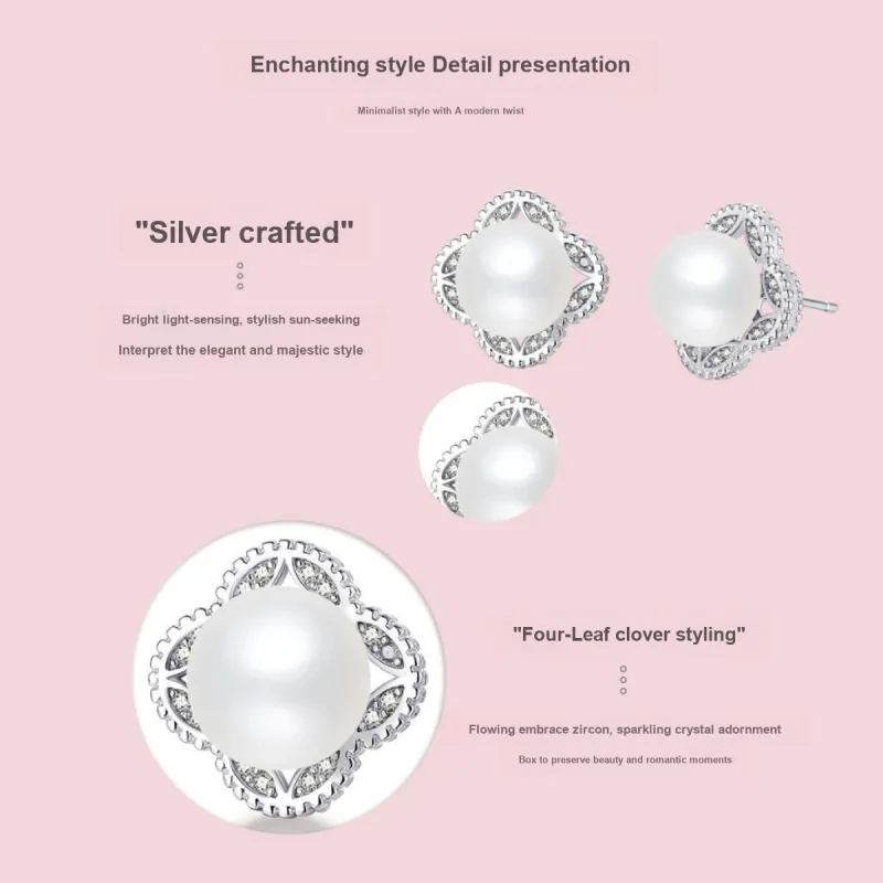 LAOMIAO Pearl Stud Earrings Women's-2