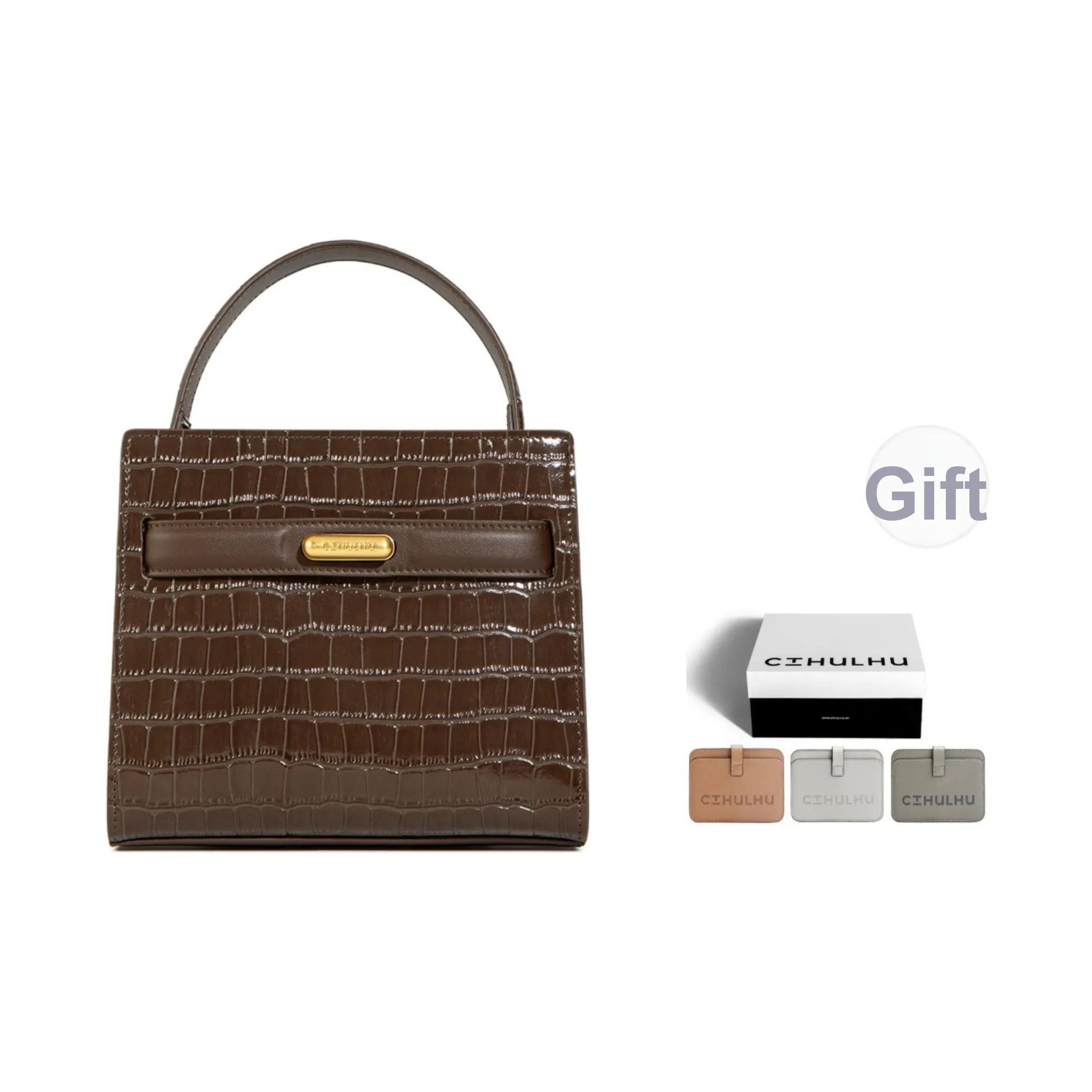 Cthulhu Коровья кожа Анкора Красная Сумка через плечо Средняя Женская Красная Коричневая