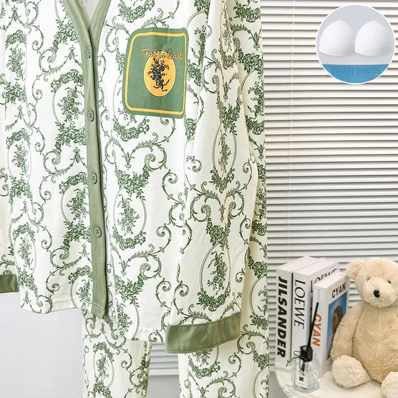 Sleeping Beauty Pajama Set Women's Green-2