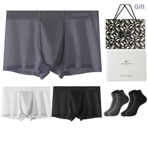 SEPTWOLVES Мужское нижнее белье Подарочная коробка 3 упаковки + Сумка для покупок включена