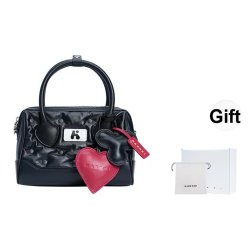 Karkki Сумка из натуральной коровьей кожи сумка через плечо обычная женская черная