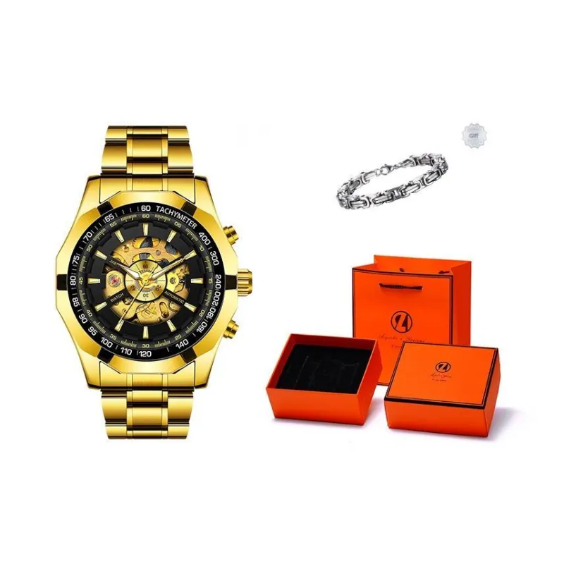 AIYISHI Automatic Mechanical Movement Watch Men's Watches Cut-Out Dial-18