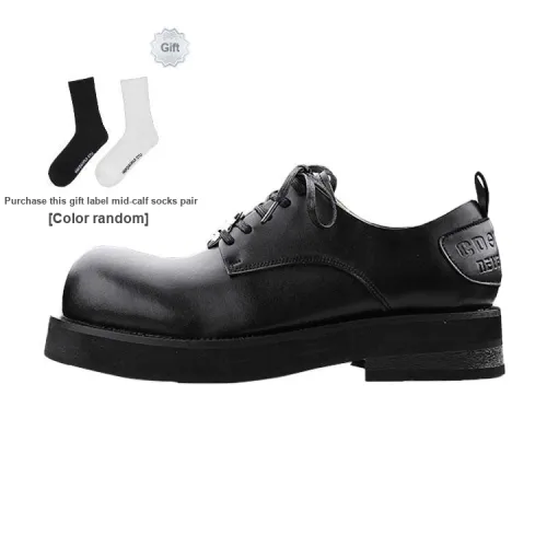 HANQIAORIJI The Abyss Series Dress Shoes Unisex Low-Top Black