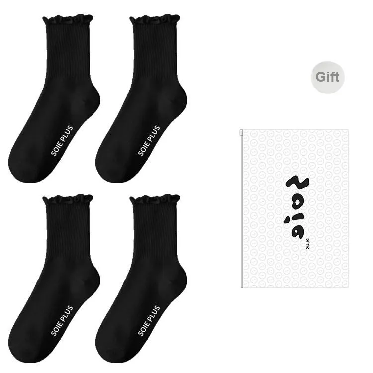 SOIE Mid Calf Socks Women's Shopping Bag Combo Set-5