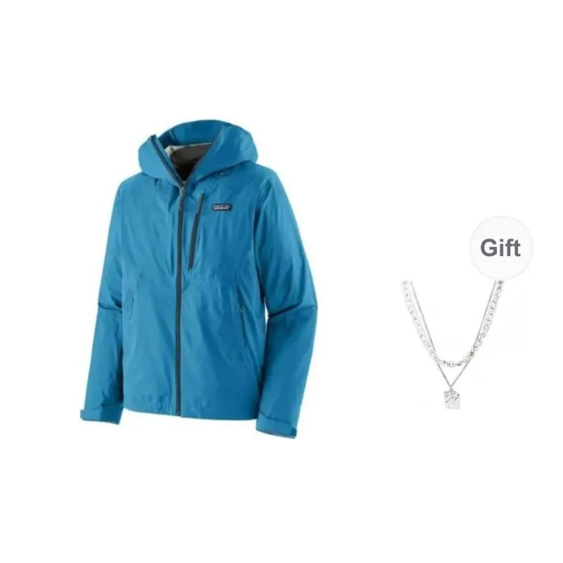 Patagonia Granite Crest Windbreaker Jackets Unisex Island Blue Comes With Necklace-0