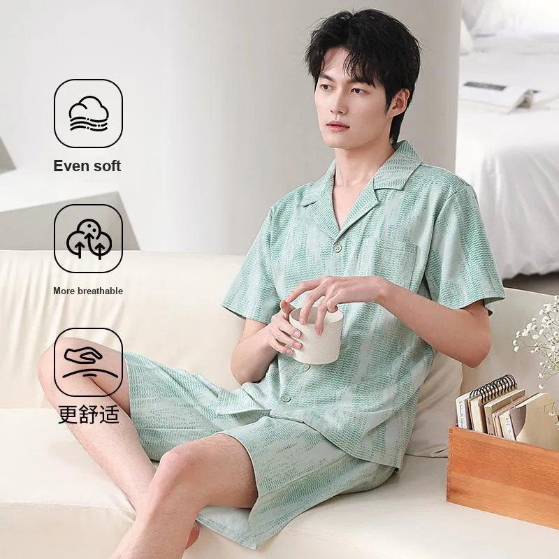 FENTENGCARE Pajama Set Men's Emerald-1