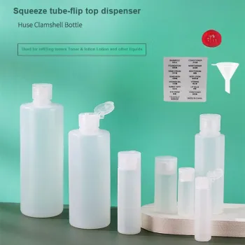 JIAOXUEFEI 30ML Tube Flap Dispenser Combo 3 Pack Travel Portable Refillable Cosmetics Bottle