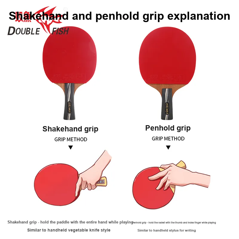 DOUBLEFISH Ping Pong Paddles Unisex All Wood-2