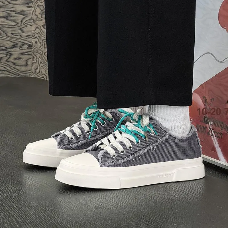 HACKBUTEER Low Top Canvas Shoes Men's Box Included-2