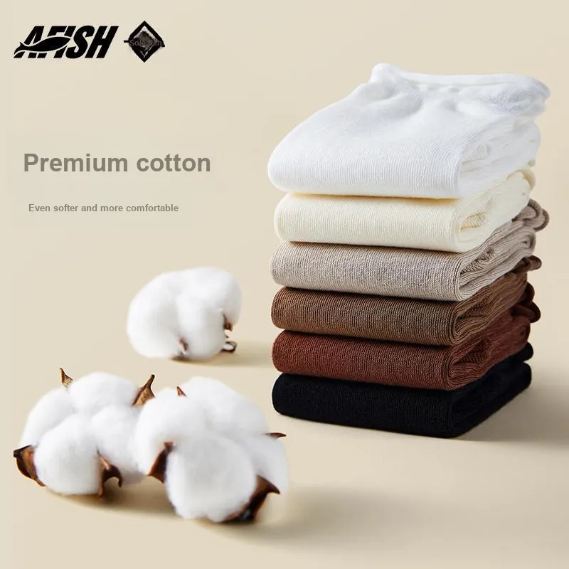 AFISH Mid-Calf Socks Women's 5 Pack With Shopping Bag Included-9