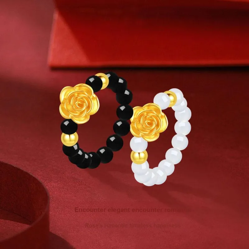 Master Kim Agate Gold Ring Unisex-1