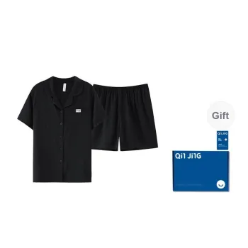 Qin Jing Pajama Set Women's Elegant Black