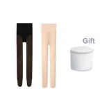 No Fleece-Lined Combination-Fair-Skinned Skin-Toned Legs+Black Stockings (Suitable for 15~25℃)