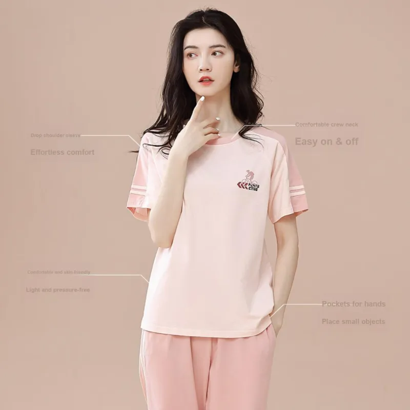 Aidai Pajama Set Women's Light Pink-4