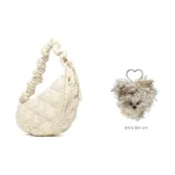 Ivory+Puppy Keychain