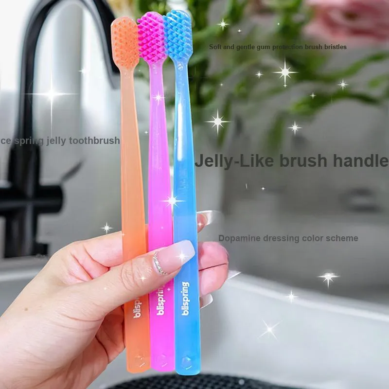 Ice Springs Jelly 39 Hole Dense Planting Toothbrushes Flexible Fine Rebound 3 Pcs-8