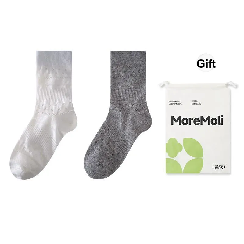 Moremoli Mid Calf Socks Women's Shopping Bag 2 Pack-8