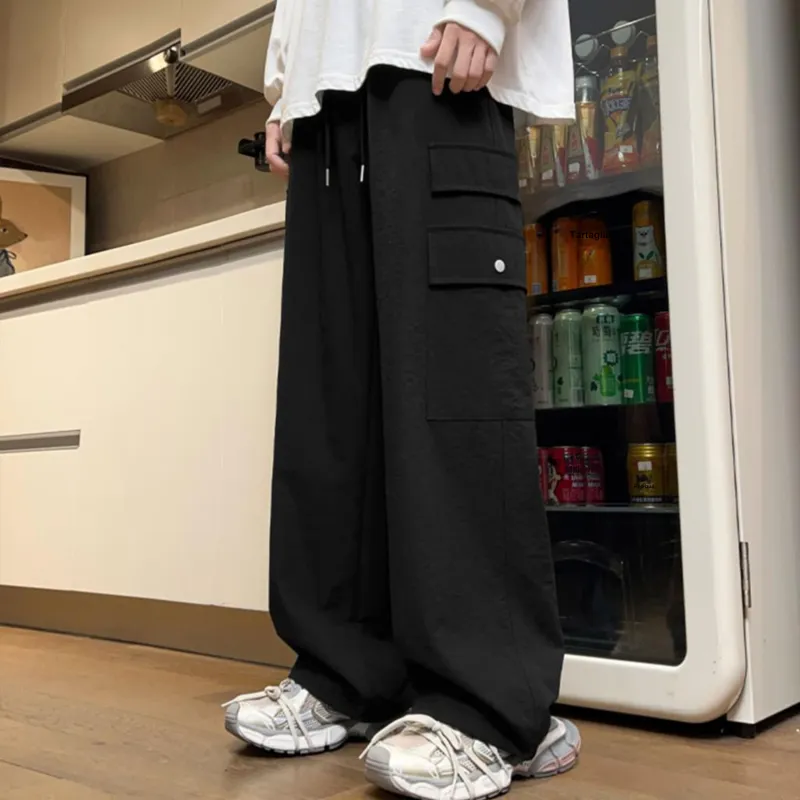 Lulifama Casual Pants Unisex Dark Gray-5