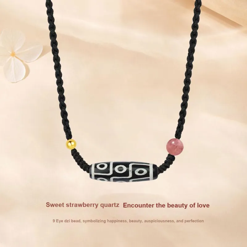 Master Kim Agate Handmade Braided String Necklace Unisex-1