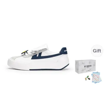 Warrior Sky Power City Travel Collection Wear-Resistant Slip-Resistant Low-Top Canvas Shoes Unisex White Blue