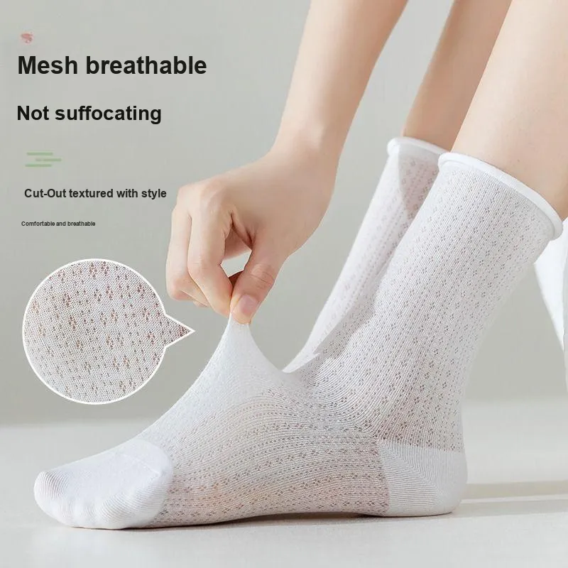 AOKANG Mid Calf Socks Women's 5 Pack-26