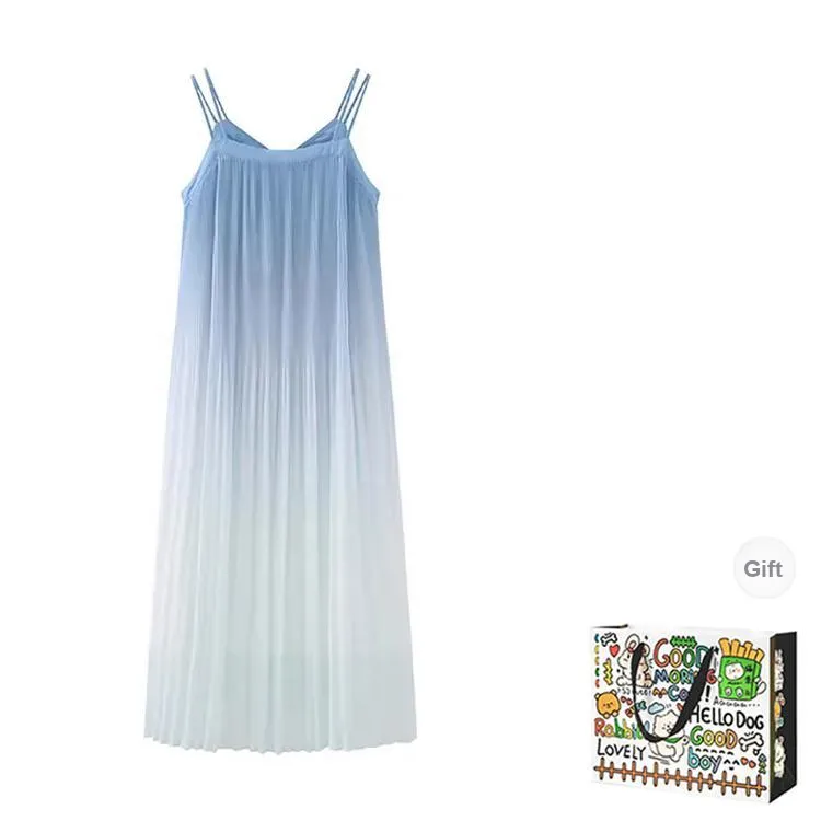 HAPG Slip Dresses Women's Blue-1