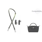 Graphite Gray Silver-Tone Buckle 95-124cm Leather Strap+[No Perforated]Set
