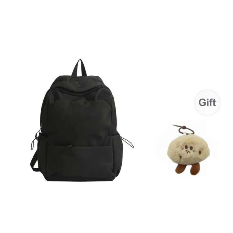 BRABOSTON Nylon Fabric Backpack Regular Unisex Ivory/Red/Black/Light Blue-3